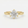 Classic Round Cut Diamond Solitaire Engagement Ring