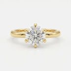 Classic Round Cut Diamond Solitaire Engagement Ring