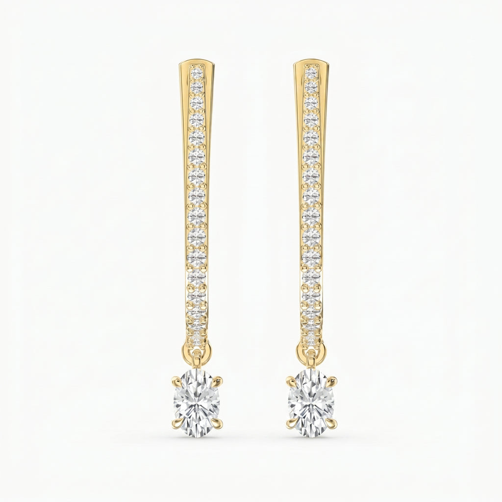 Hoops Diamond Pavé Solitaire Fine Jewelry