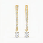 Hoops Diamond Pavé Solitaire Fine Jewelry
