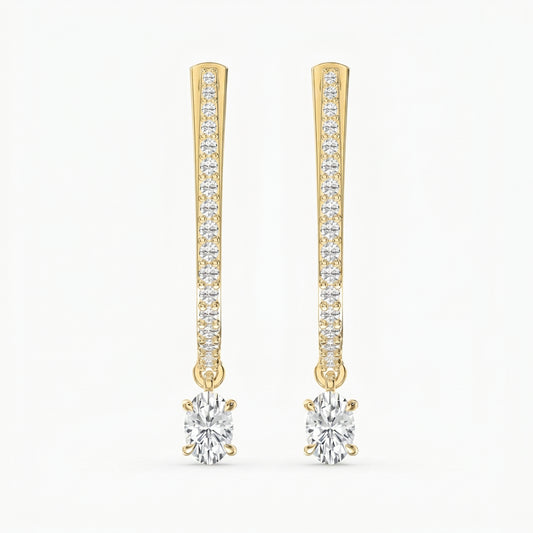 Hoops Diamond Pavé Solitaire Fine Jewelry