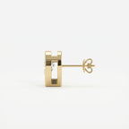 Bezel Bloom Pear Shape Earring Studs