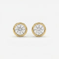 Bezel Brilliance Round Shape Earring Studs