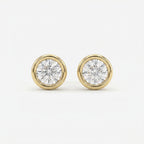 Bezel Brilliance Round Shape Earring Studs