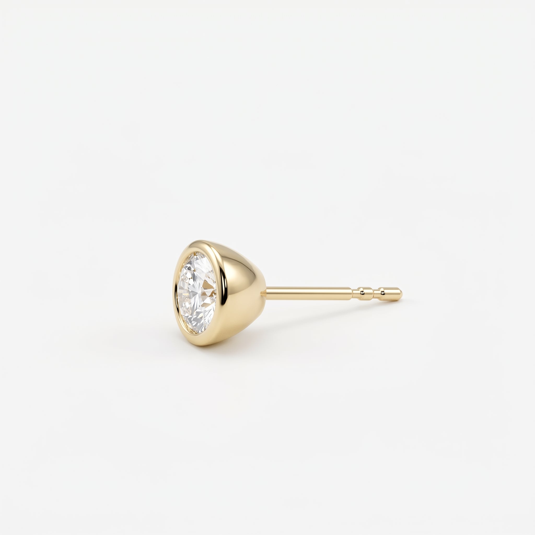 Bezel Brilliance Round Shape Earring Studs