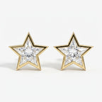 Star design Kitestar Diamond Earring Stud