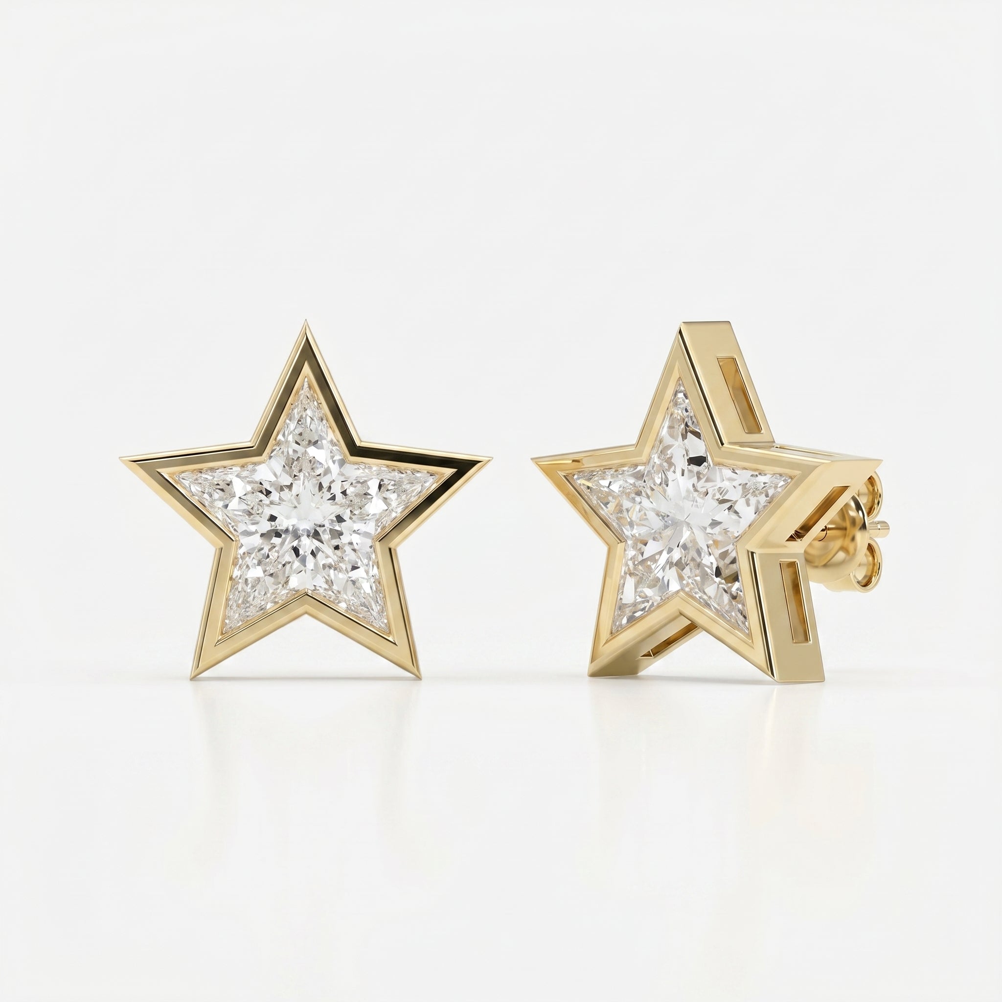 Star design Kitestar Diamond Earring Stud