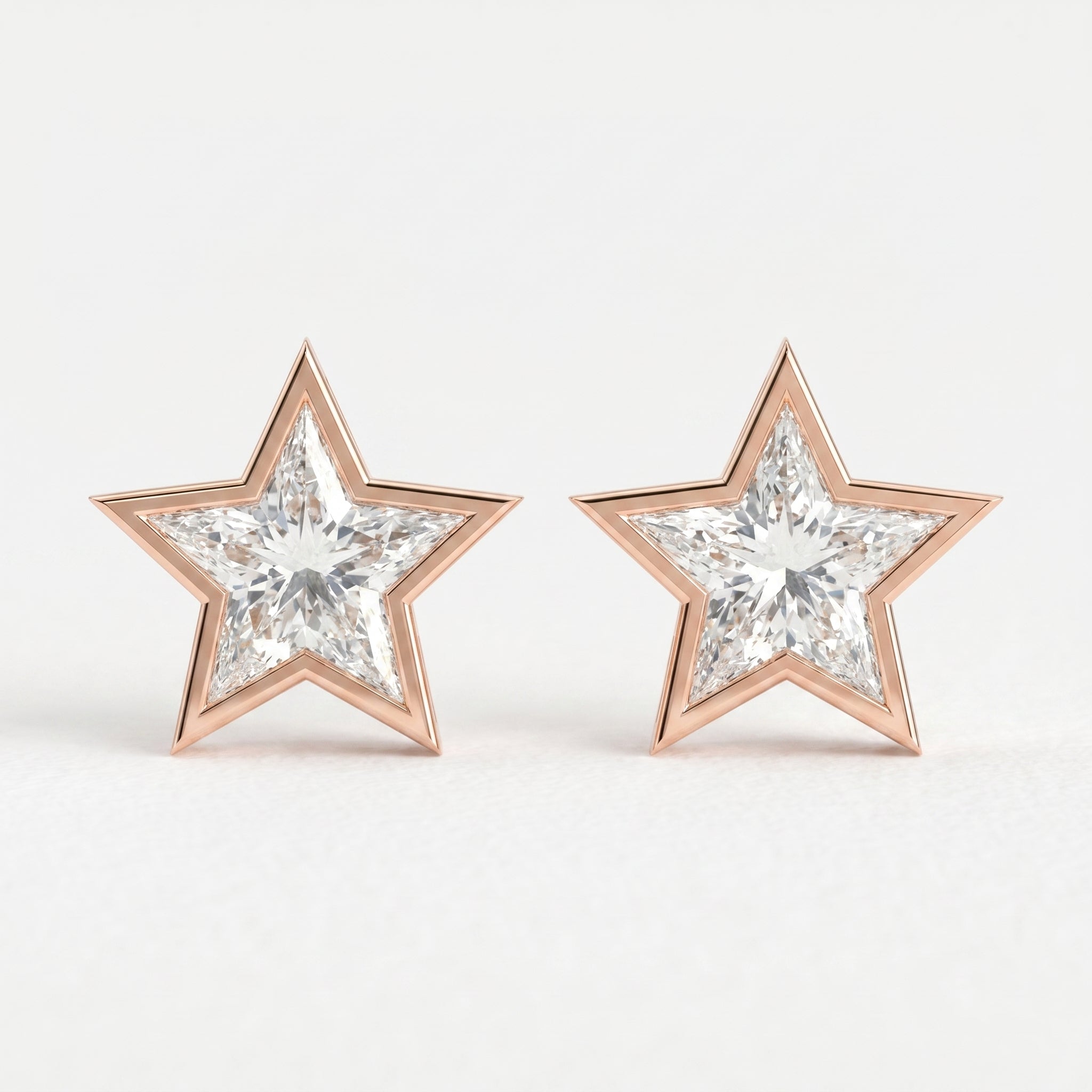 Star design Kitestar Diamond Earring Stud