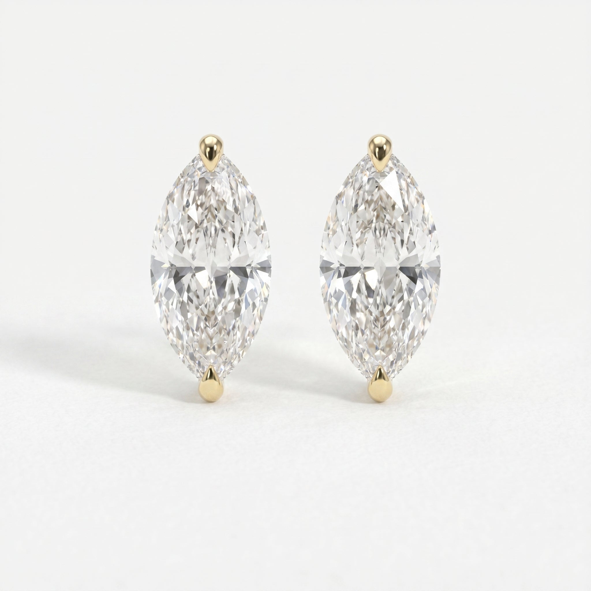Luxury Marquise Cut Diamond Stud Earrings