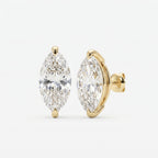 Luxury Marquise Cut Diamond Stud Earrings