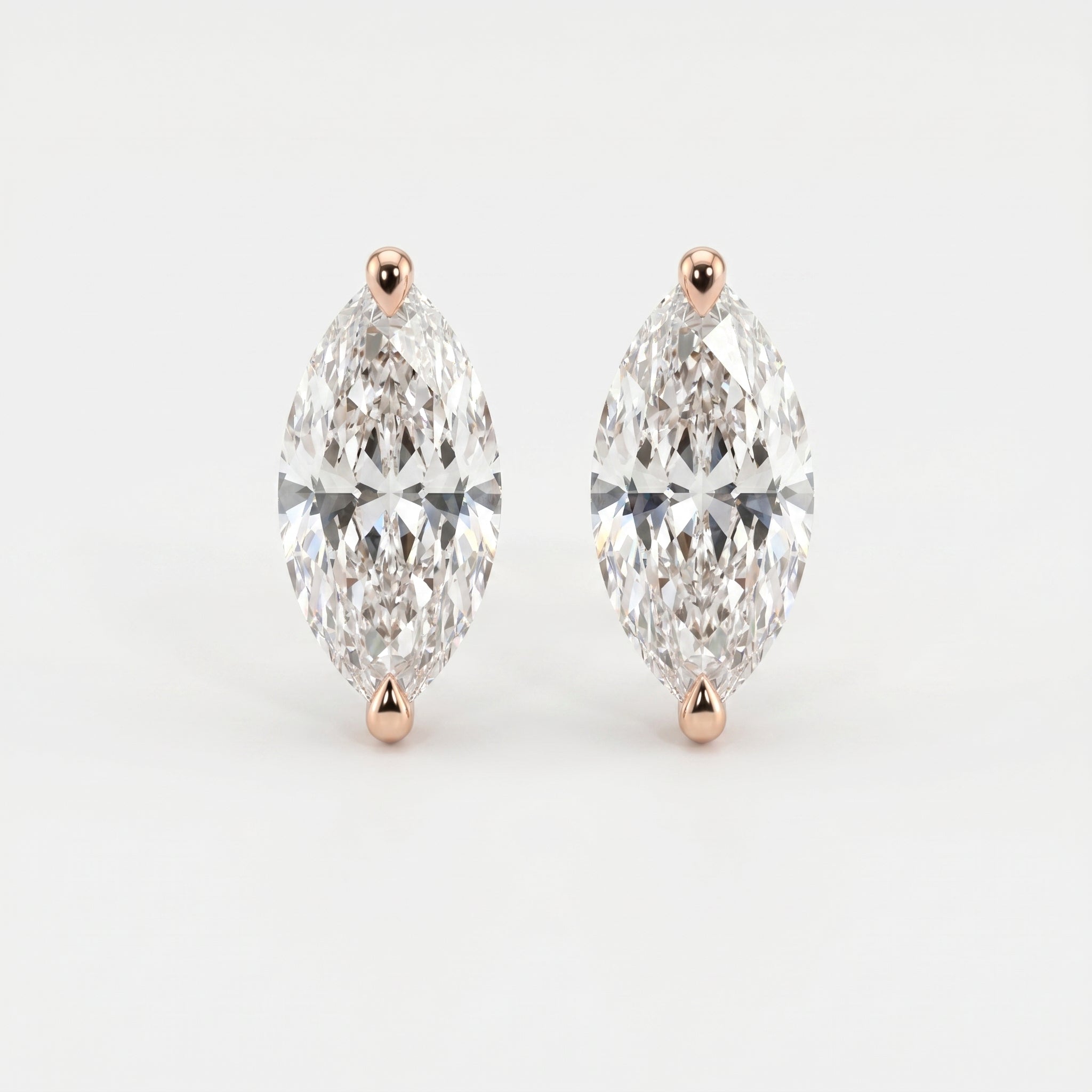 Luxury Marquise Cut Diamond Stud Earrings