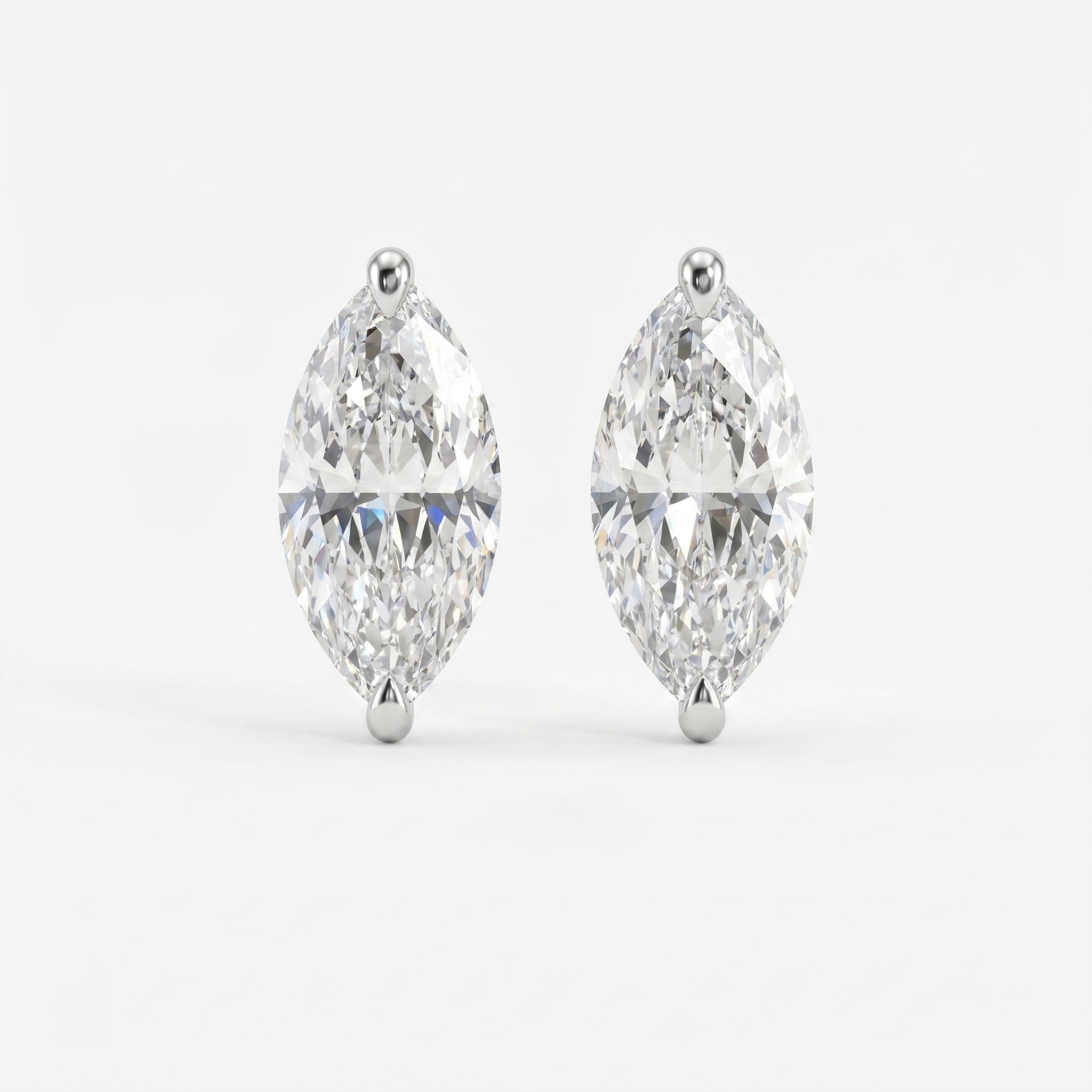 Luxury Marquise Cut Diamond Stud Earrings