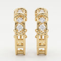 Crisscross Detailing Diamond Hoops Fine Jewelry