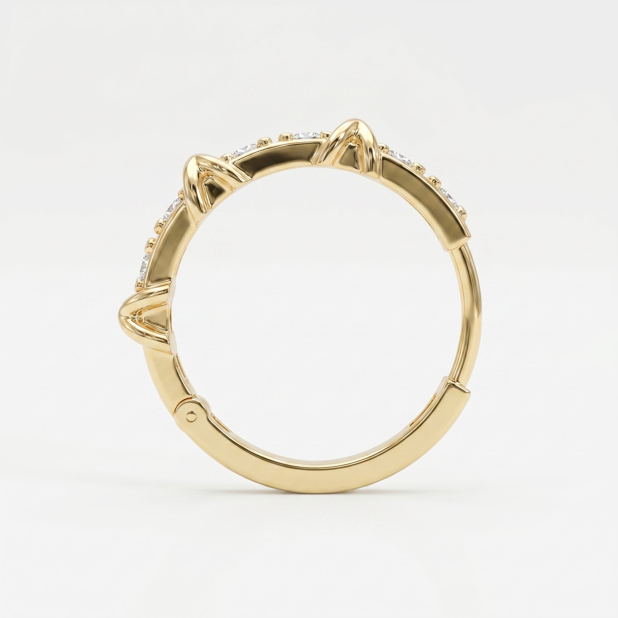 Crisscross Detailing Diamond Hoops Fine Jewelry