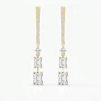Hoops Inspired Drop Diamond Earring Fine Jewelry