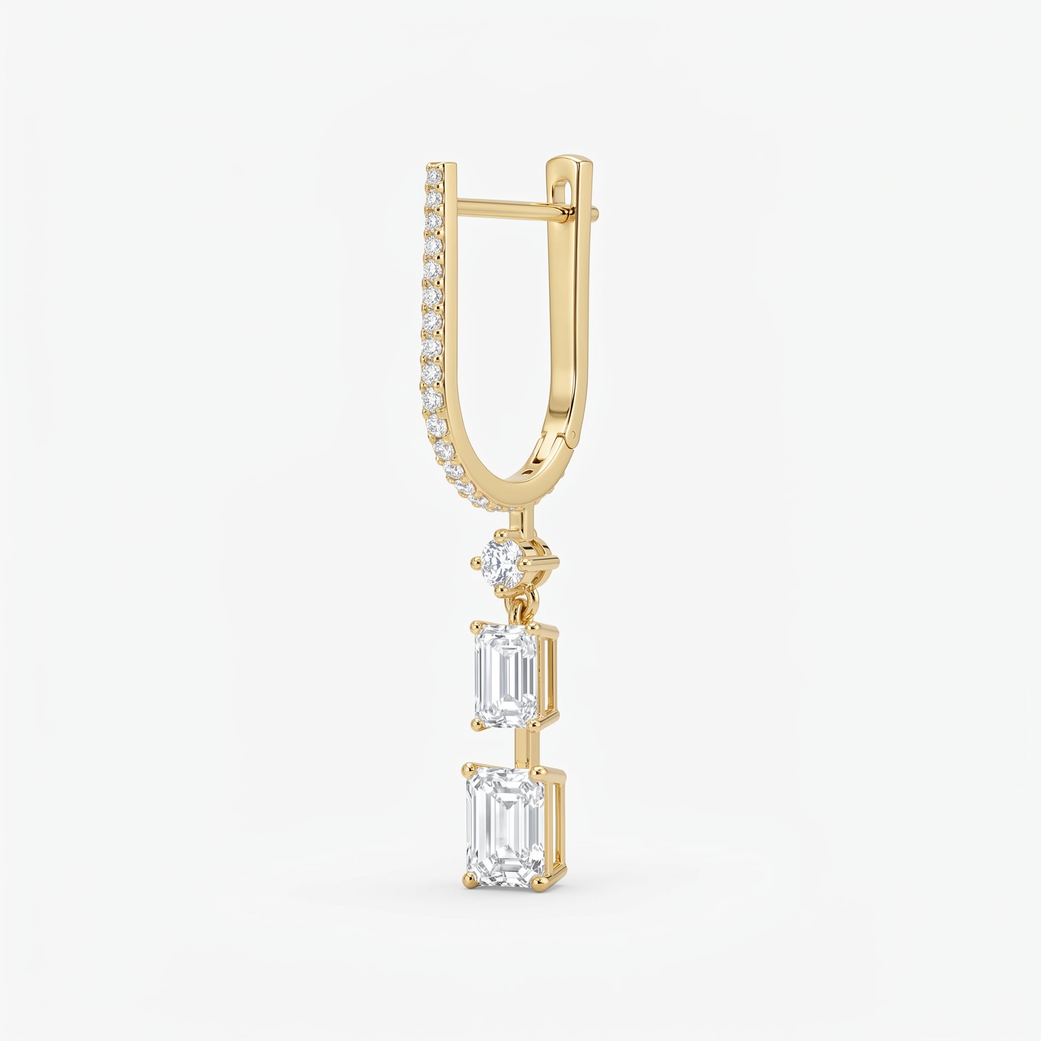 Hoops Inspired Drop Diamond Earring Fine Jewelry