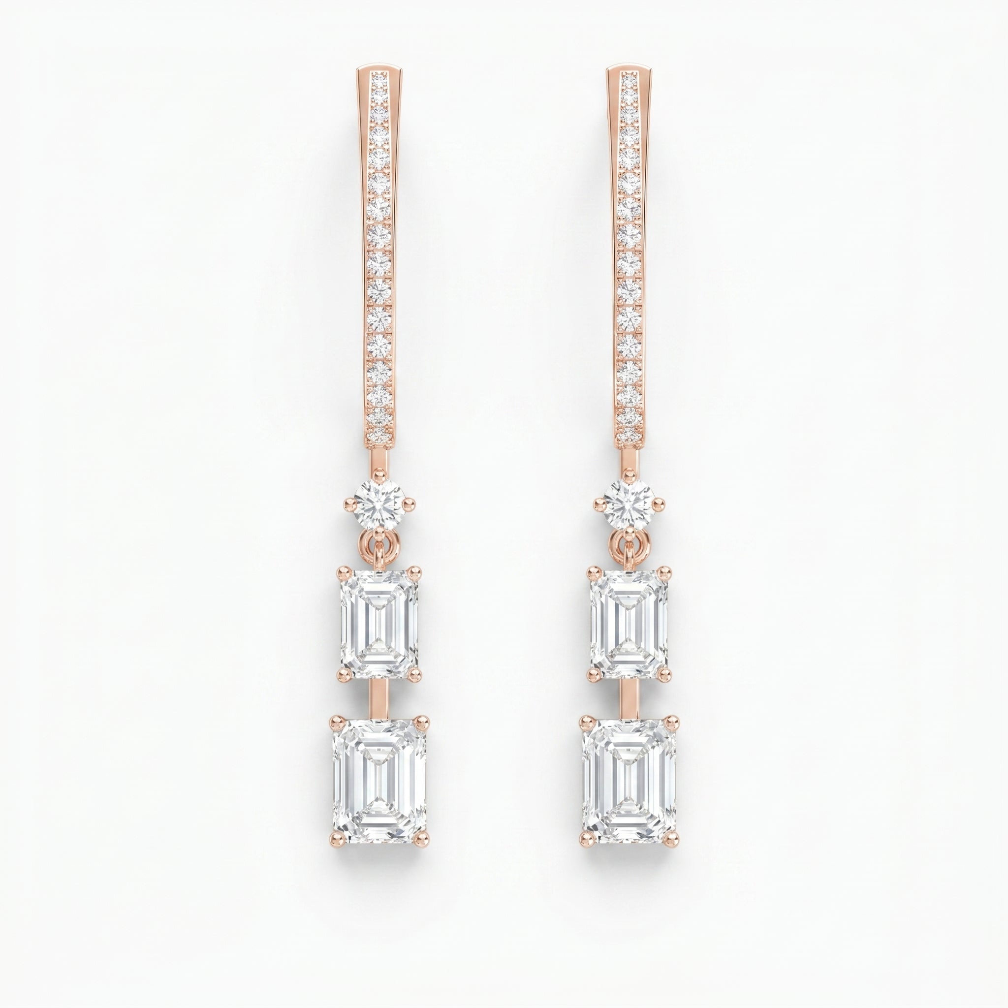 Hoops Inspired Drop Diamond Earring Fine Jewelry