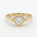Elegant Heart-Shaped Solitaire Diamond Ring