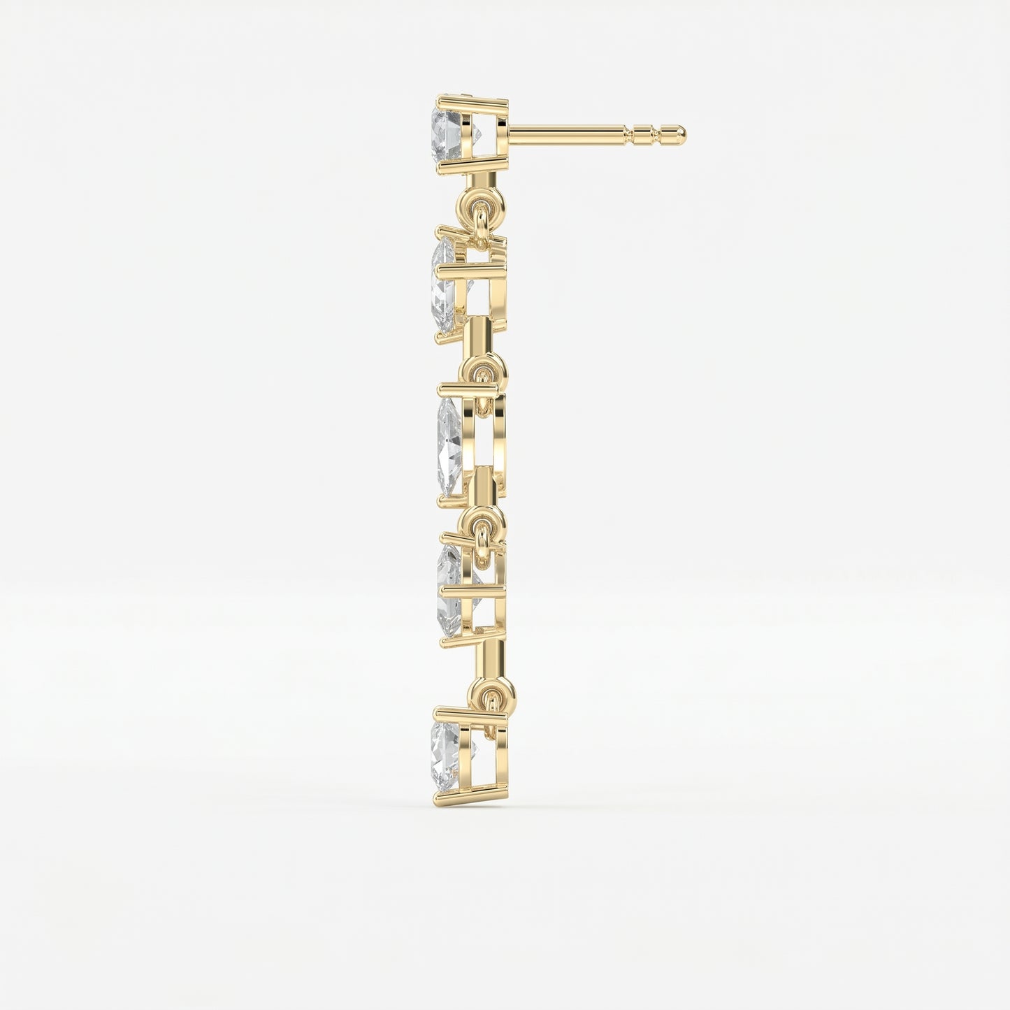 Multi Shape Diamond Drop Earring