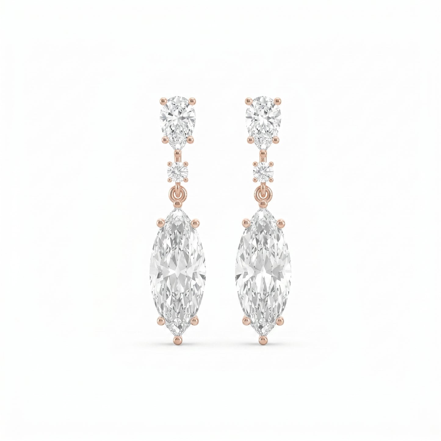 Triple Cut Drop Dangle Design Earring