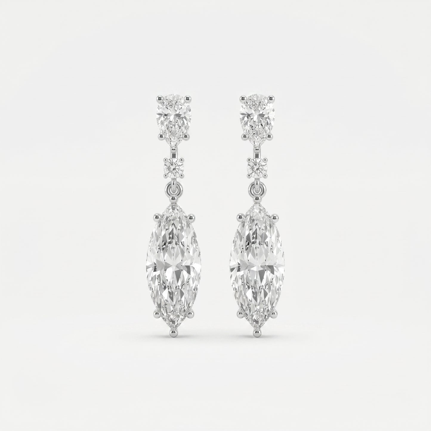 Triple Cut Drop Dangle Design Earring