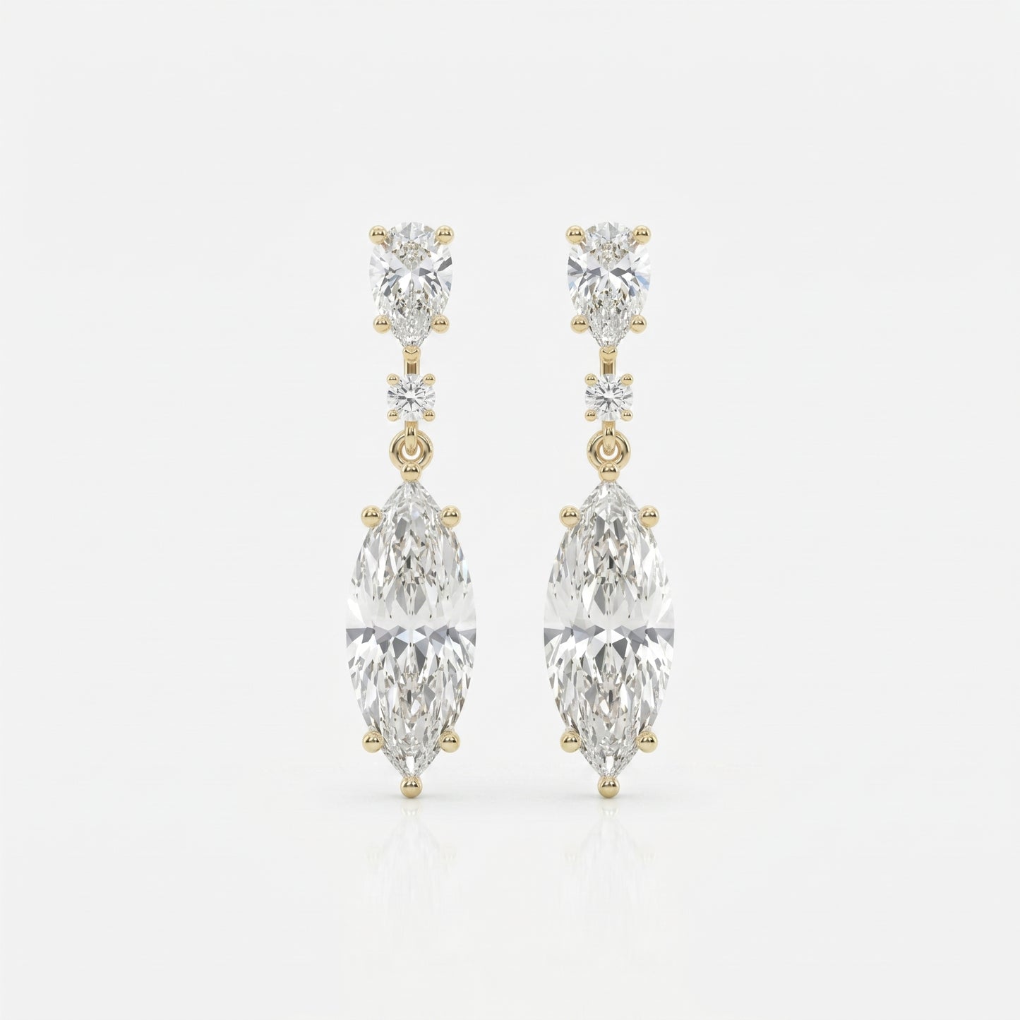 Triple Cut Drop Dangle Design Earring