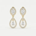 Elegant Multi Diamond Drop & Dangle Earring