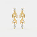 Elegant Leaf Diamond Drop Dangle Earring