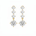 Luxury Ascher & Cushion Diamond Drop Earring