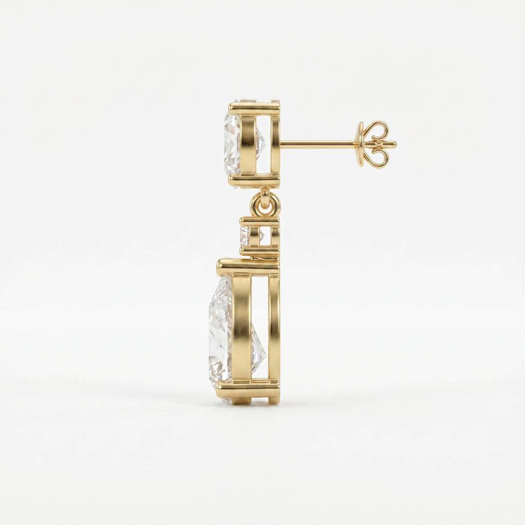 Elegant Diamond Drop Dangle Earring