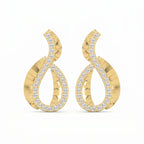 Elegant Pavé Round Diamond Infinity Style Fashion Earrings