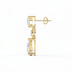 Romantic Heart & Pear Cut Diamond Drop Dangle Earring