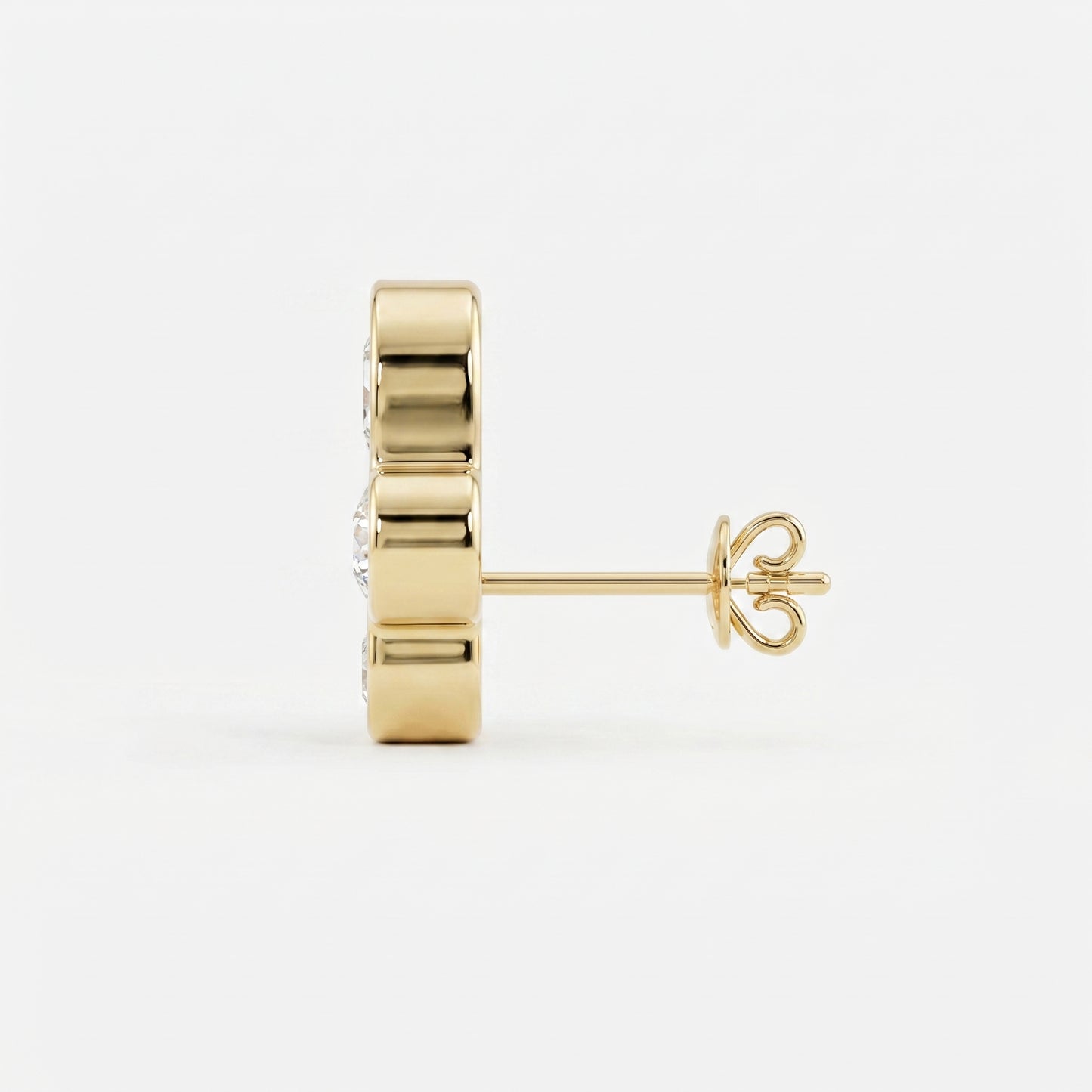 Marquise & Pear Cut Diamond Flower Stud Fashion Earrings