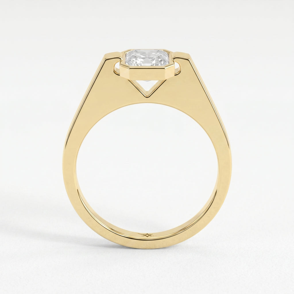 The Aurelia Half-Bezel Ascher Ring