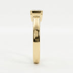 Bar Channel Setting Emerald Shape Diamond Solitaire Ring