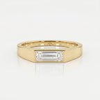 Bar Channel Setting Baguette Shape Diamond Solitaire Ring