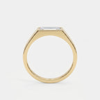 Bar Channel Setting Baguette Shape Diamond Solitaire Ring