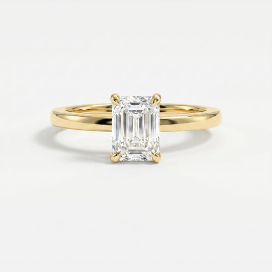 Emerald Cut Eclipse Ring