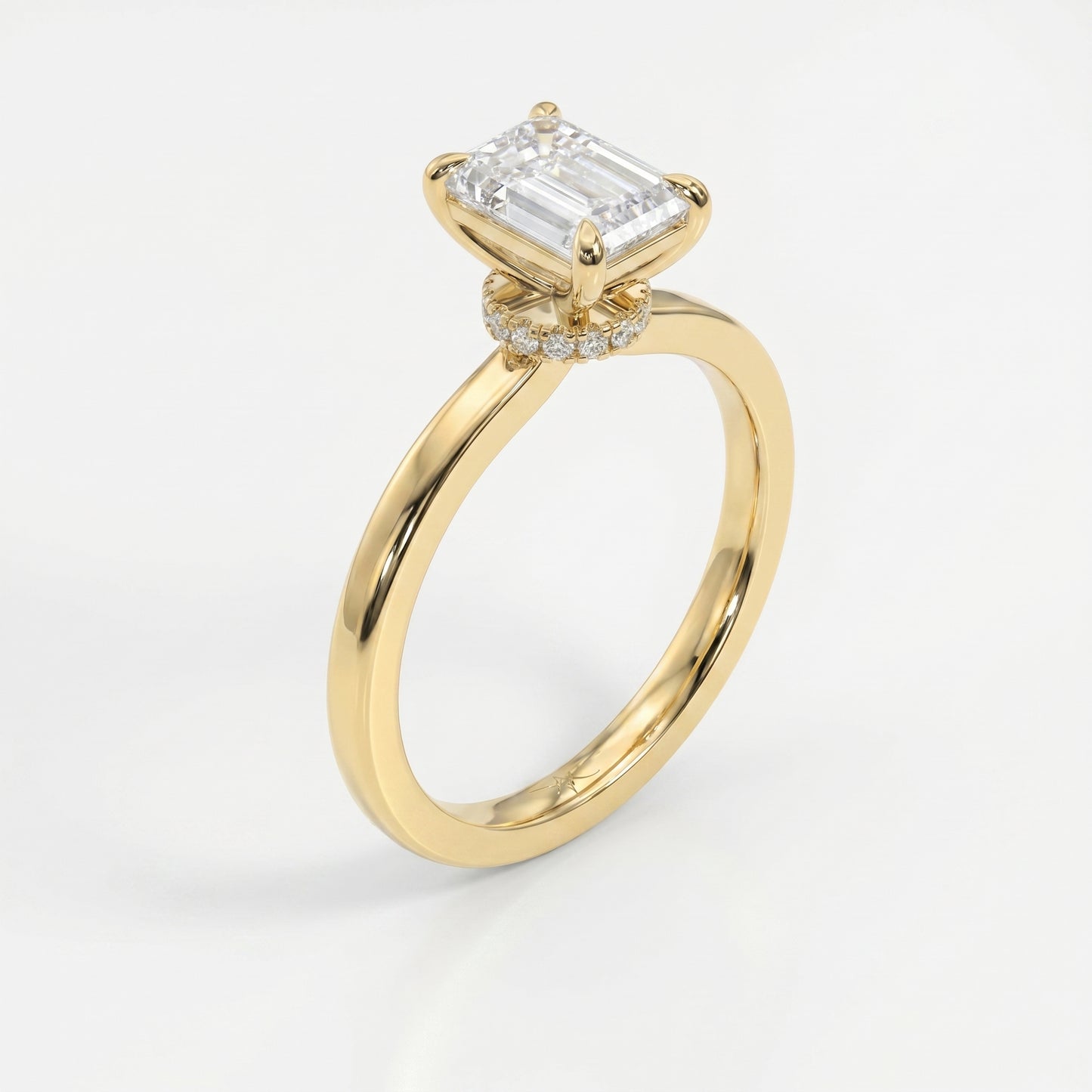 Emerald Cut Eclipse Ring