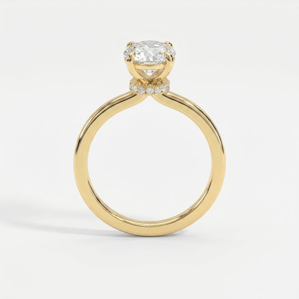 Luna Veil Round Ring