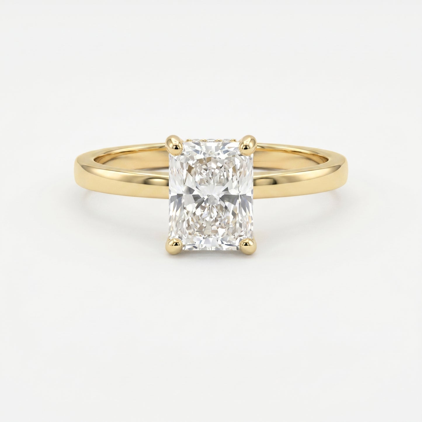 Luster Veil Radiant Hidden Halo Ring