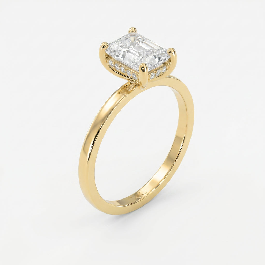 Luster Veil Radiant Hidden Halo Ring