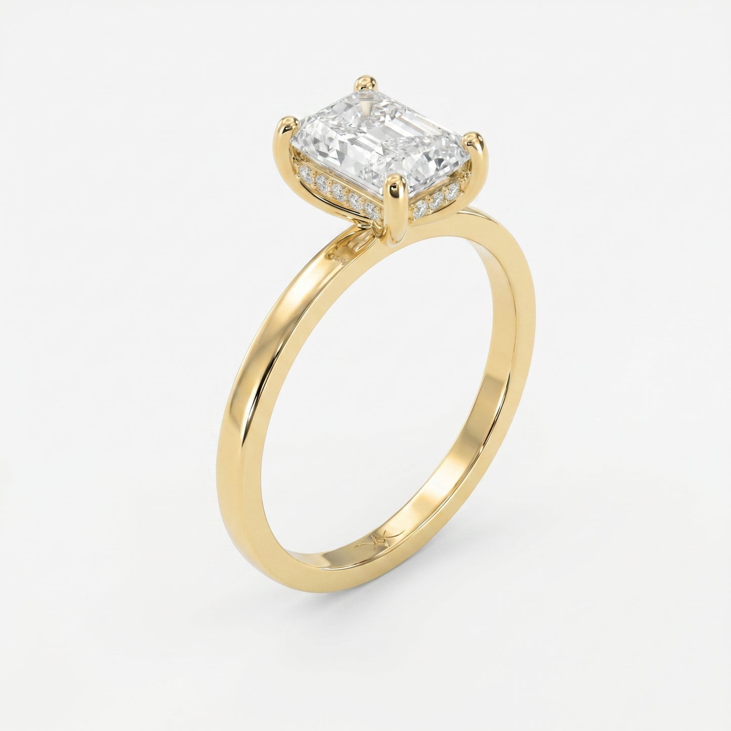 Luster Veil Radiant Hidden Halo Ring