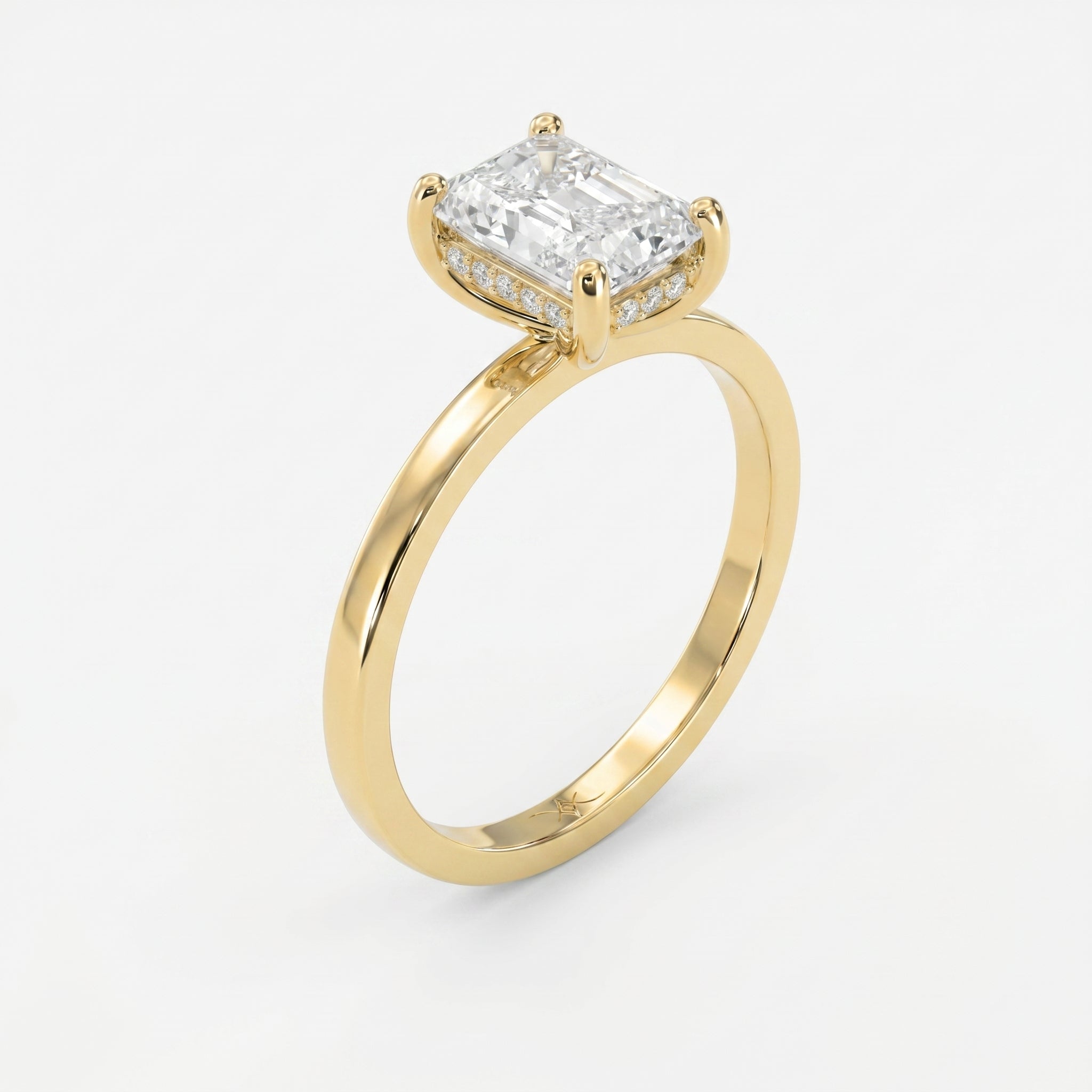 Luster Veil Radiant Hidden Halo Ring