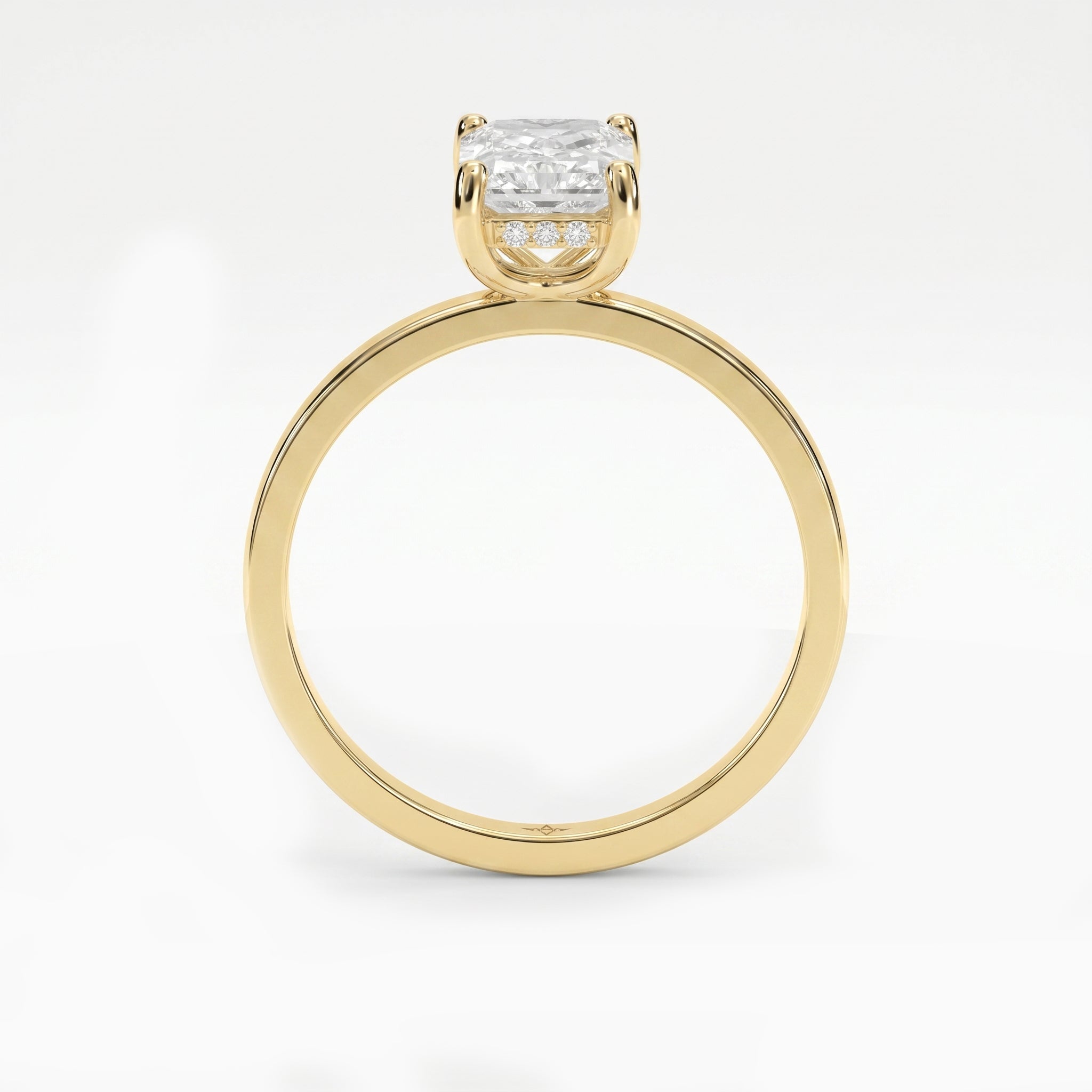 Luster Veil Radiant Hidden Halo Ring