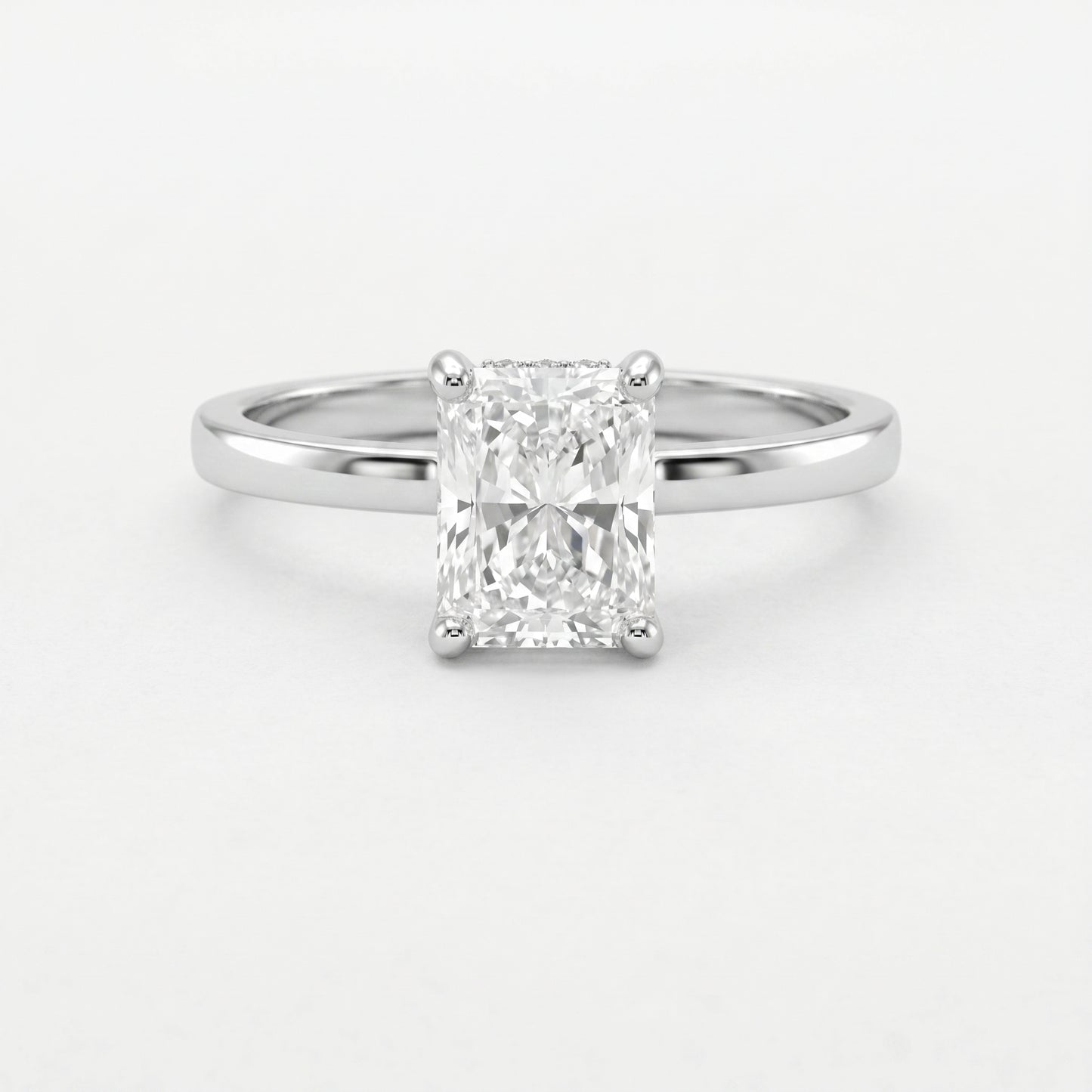 Luster Veil Radiant Hidden Halo Ring