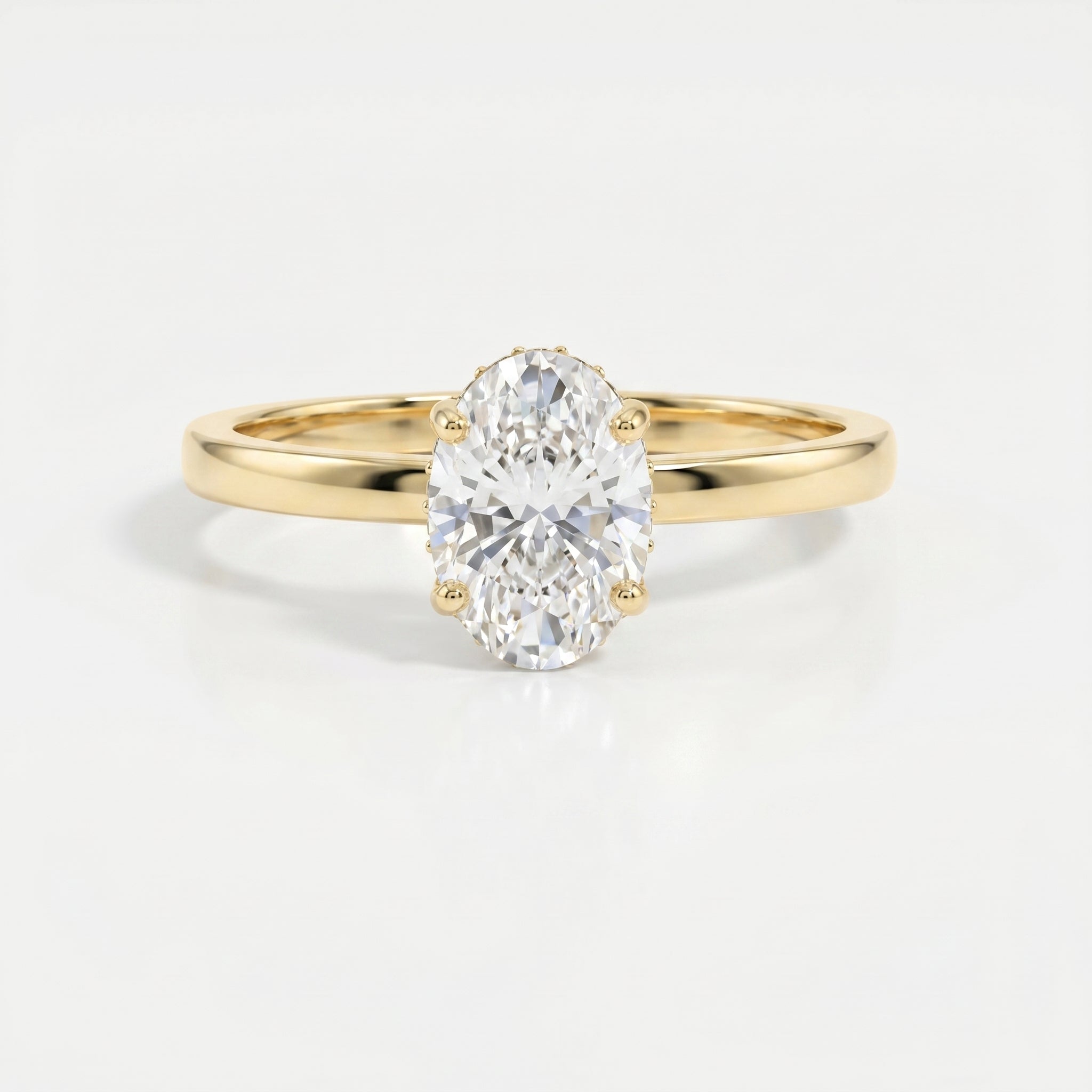 Vellore Aura Oval Brilliant Hidden Halo Ring