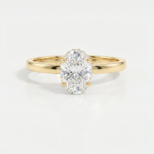 Vellore Aura Oval Brilliant Hidden Halo Ring
