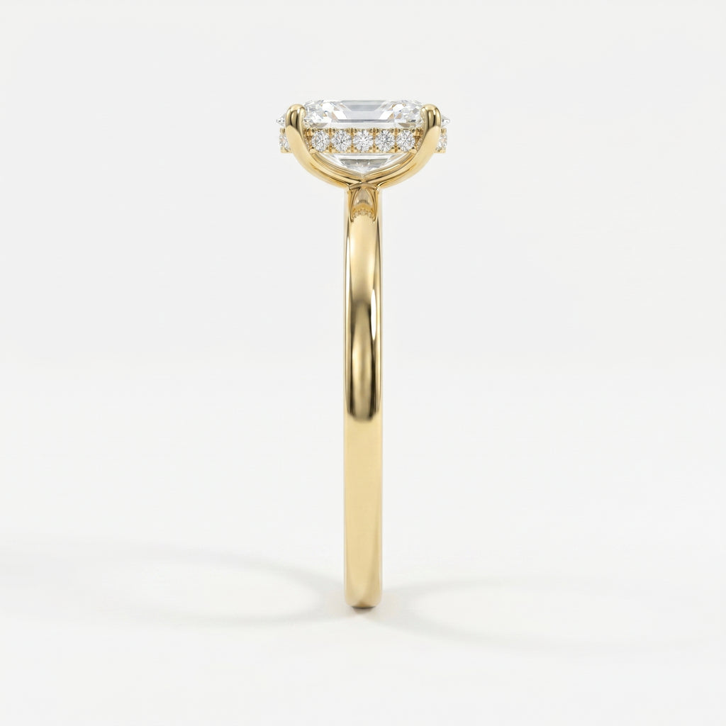 Vellore Aura Oval Brilliant Hidden Halo Ring