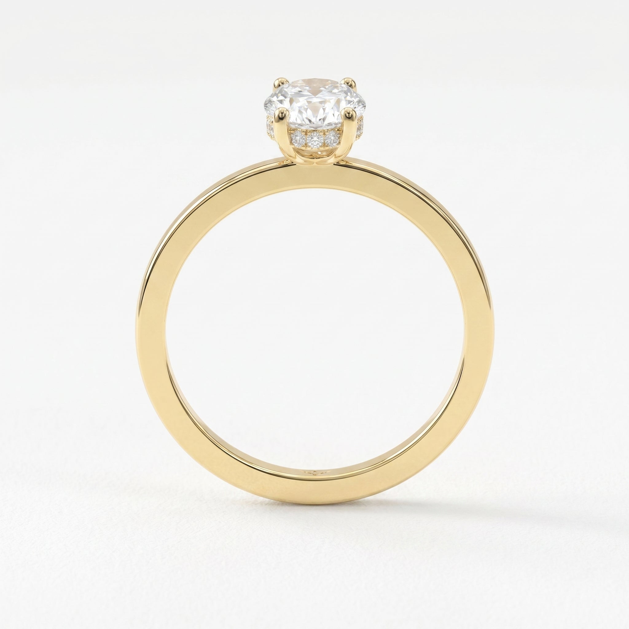 Vellore Aura Oval Brilliant Hidden Halo Ring